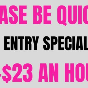 Please Be Quick | Data Entry Specialists | $18-$23 An Hour | Best Non Phone  Work From Jobs In 2022