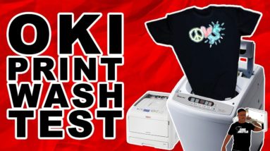 T-Shirt Wash Test (Oki White Toner  Printer and Forever Laser Dark Paper Wash Test Review)