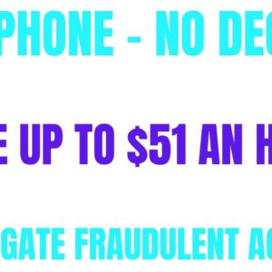 Non-Phone | No Degree | Up To $51 An Hour | Investigate Fraudulent Activity| Best Work From Home Job