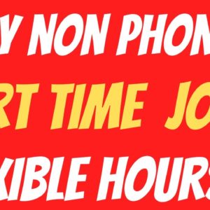 Easy Non - Phone Work From Home Job | Part Time | Flexible Hours | No Experience | Online Jobs