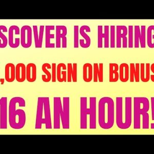 Discover  Is Hiring! $2k Sign On Bonus | $16 An Hour | Work From Home Job | Best Work From Home Job