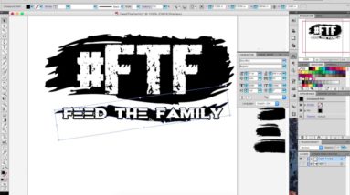 HOW TO DESIGN A T-SHIRT IN ILLUSTRATOR (Feed The Family) [Basic: T-Shirt Design Tutorial]