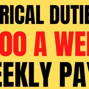 Clerical Duties | $600 A Week | Weekly Pay | Best Work From Home Jobs | Remote Jobs 2022 |Online Job