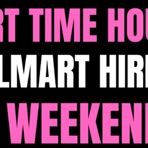 Part Time Hours | Walmart Hiring | No Weekends | Best Work From Home Jobs | Online Job 2022 | Remote