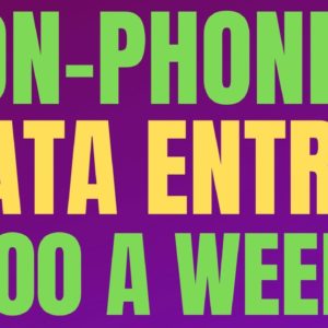 Non-Phone | Data Entry | $600 A Week | Best Non Phone Work From Home Job | Remote Job 2022