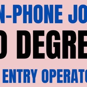 Non-Phone | No Degree | Data Entry Operators | Best Non Phone Work From Home Jobs 2022 | Online Job