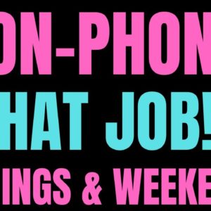 Non-Phone | Chat Job | Evening & Weekend Hours | Best Non Phone Work From Home Jobs 2022 | Remote