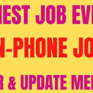 Easiest Job Ever | Non - Phone | Enter & Update Menus | Best Non Phone Work From Home Job 2022