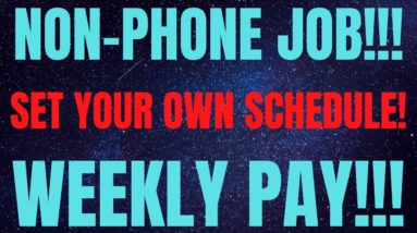 Non-Phone | Set Your Own Schedule | Weekly Pay | Best Non Phone Work From Home Job 2021