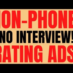 Non-Phone | No Interview | Rating Ads | Best Non Phone Work From Home Job | Online Jobs | Remote Job