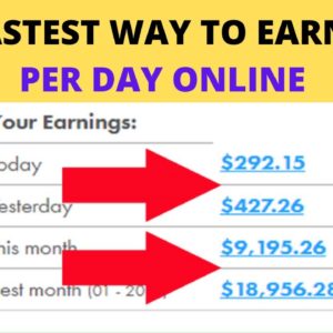 Fastest Way to Earn $100 Per Day Online in 2021 (Make Money Online)