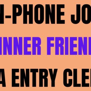 Non Phone | Beginner Friendly | Data Entry Clerk | Best Non Phone Work From Home Job | Online Job