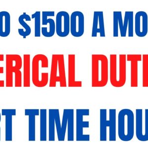 Earn Up to $1500 A Month | Clerical Duties | Part Time Hours | Best Work From Home Jobs 2022 |Remote