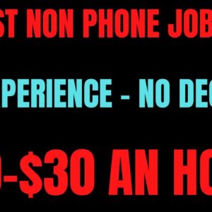 Easiest Non Phone Job Ever | No Experience - No Degree | $20-$30 An Hour |  Work From Home Job