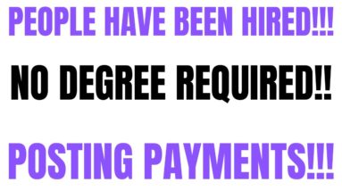 People Have  Been Hired | No Degree Required | Posting Payments | Work From Home Job | Online Job