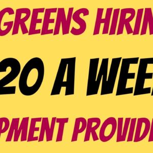 Walgreens Hiring | $520 A Week | Equipment Provided | Best Work From Home Job | Online Job