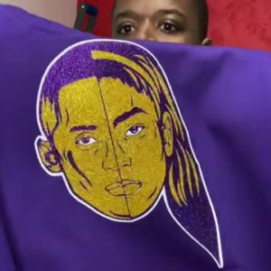 Knockout 2 Color Glitter Kobe & Gigi Bryant Hoodie Tribute Design.