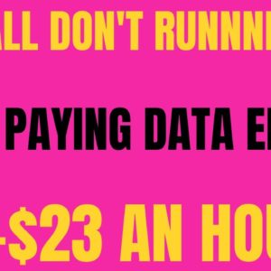 If Y'all Don't Runnnn | High Paying | Data Entry Work From Home Job | $18-$23 An Hour |