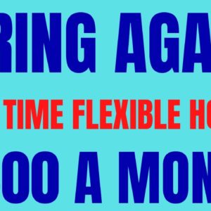 Hiring Again | Part Time Flexible Hours | $1600 A Month | Best Work From Home Job | Online Job 2022