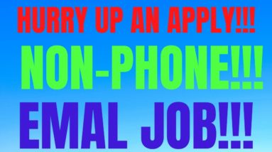 Hurry Up An Apply | Non-Phone Work From Home Job | Email Job | Best Non Phone Work From Home Job