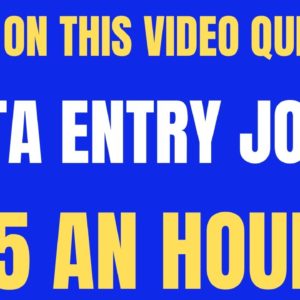 Click On This Video Quick | Data Entry Work From Home Job | $25 An Hour | Online Job