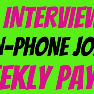 No Interview | Non - Phone Work From Home Job | Flexible Schedule | Weekly Pay | Best Non Phone Jobs