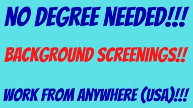 No Degree Needed | Background Screenings | Work From Anywhere ( USA ) Work From Home Job