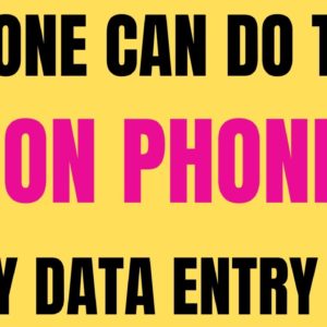 Anyone Can Do This | Non Phone | Easy  Data Entry Job | Best Non Phone Work From Home Job | Remote