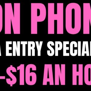 Non-Phone | Data Entry Specialist | $14-$16 An Hour | Best Non Phone Work From Home Job | Remote