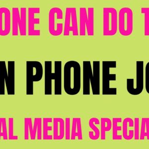 Anyone Can Do This | Non Phone Job | Social Media Specialist | Best Non Phone Work From Home Job