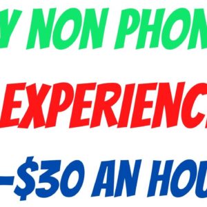 High Paying Non Phone  | No Experience | $20-$30 An Hour | Best Non Phone Work From Home Job