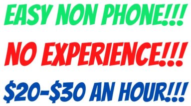 High Paying Non Phone  | No Experience | $20-$30 An Hour | Best Non Phone Work From Home Job