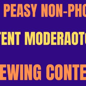 Easy Peasy Non-Phone Work From Home Job | Content Moderator | Reviewing Content | Online Jobs