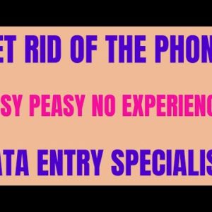 Get Rid Of The Phone | Easy Peasy No Experience | Data Entry Specialist Non Phone Work From Home Job