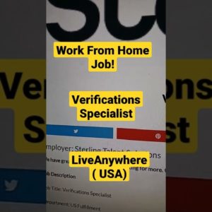 Easy Peasy Work From Home Job | Verifying Employment |  Live Anywhere ( USA ) #shorts