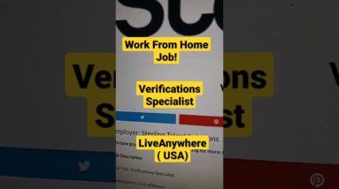 Easy Peasy Work From Home Job | Verifying Employment |  Live Anywhere ( USA ) #shorts