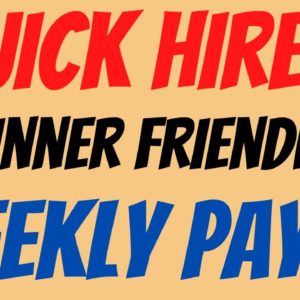 Quick Hire | Beginner Friendly | Weekly Pay Work From Home Job | Online Job