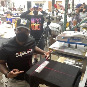 LIVE: 100 Shirt 1 hour Challenge Version 1 (Pressing up Supacolor SupaLove giveaway T-Shirts)