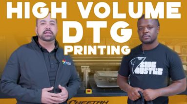 Printing With A $300,000 Direct To Garment Printing Machine. (High Production DTG Business Workflow)