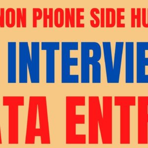 Easy Non Phone Side Hustle | No Interview | Data Entry | Best Side Hustles 2022 | Online Side Hustle