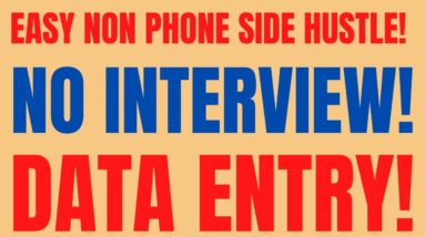 Easy Non Phone Side Hustle | No Interview | Data Entry | Best Side Hustles 2022 | Online Side Hustle