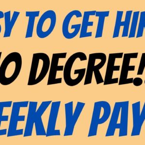 Easy To Get Hired | No Degree | Weekly Pay | Best Work From Home Job | Remote | Online Job