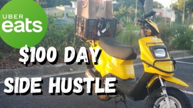 Uber Eats $100 a day side hustle (scooter) - part 1 (EP 20)