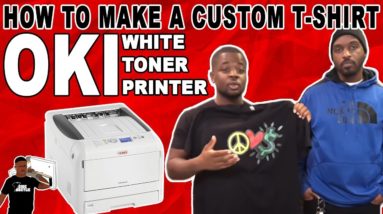 How To Make A Custom T-Shirt Using An Oki White Toner Printer and Forever Laser Dark Transfer  Paper