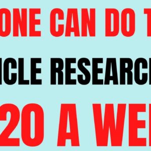 Anyone Can Do This | Vehicle Researcher | $720 A Week | Best Work From Home Job | Remote Jobs 2022