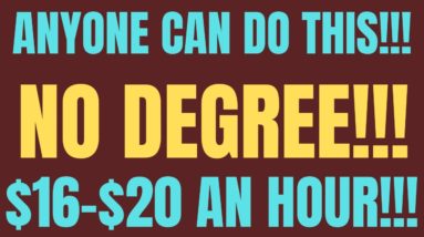 Anyone Can Do This | No Degree | $16-$20 An Hour | Best Work From Home Jobs 2022