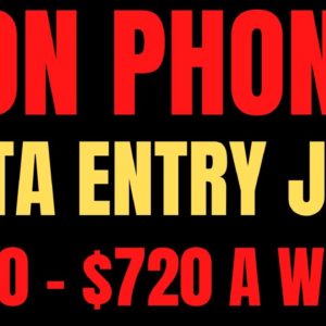 Non Phone | Data Entry Job | $660 - $720 A Week | Best Non Phone Work From Home Job | Online Job