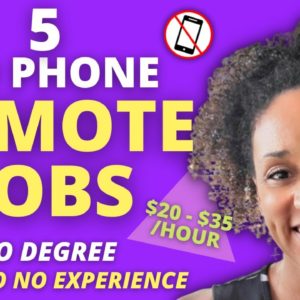 *SUPER EASY*📵 NO PHONE REMOTE JOBS Anyone Could Do | No Degree HIGH PAYING Work From Home Jobs!