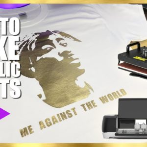 How To Make Gold Shirts With A Heat Press & Cricut / Vinyl Cutter - How To Start A T-Shirt Business