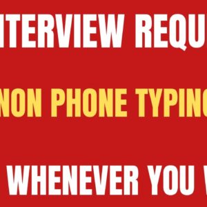 No Interview Required | Easy Non Phone Typing Job | Work Whenever | Non Phone Work From Home Job